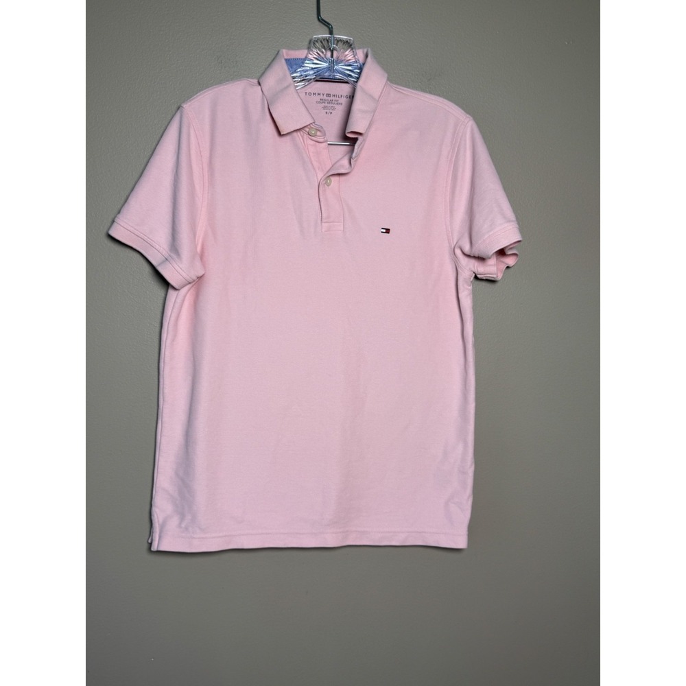 Tommy Hilfiger Mens Pink Regular Fit Polo Shirt Short Sleeve S 78J4142